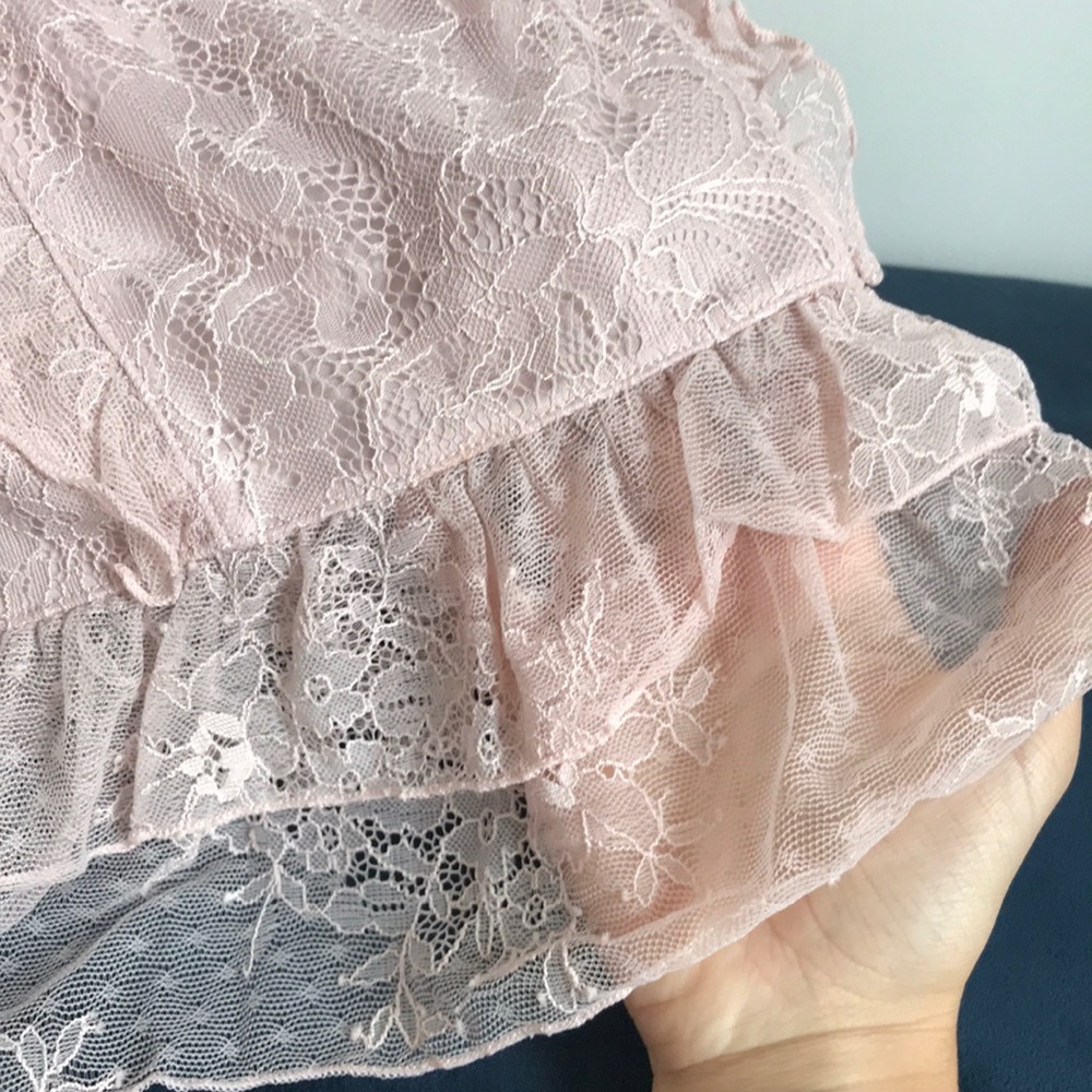 Lace Ruffle High Neck Blouse Top - Picture 5 of 5